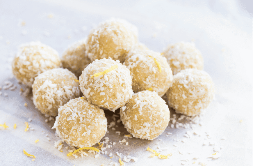 Raw Venagn Coconut and lemon Truffles